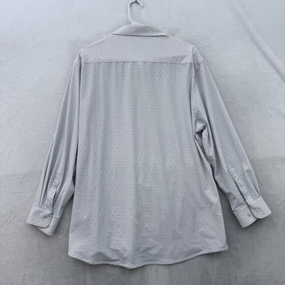 7 Diamonds Shirt Mens XL White 4 Way Stretch Polka Dot Performance Button Up - Picture 10 of 10